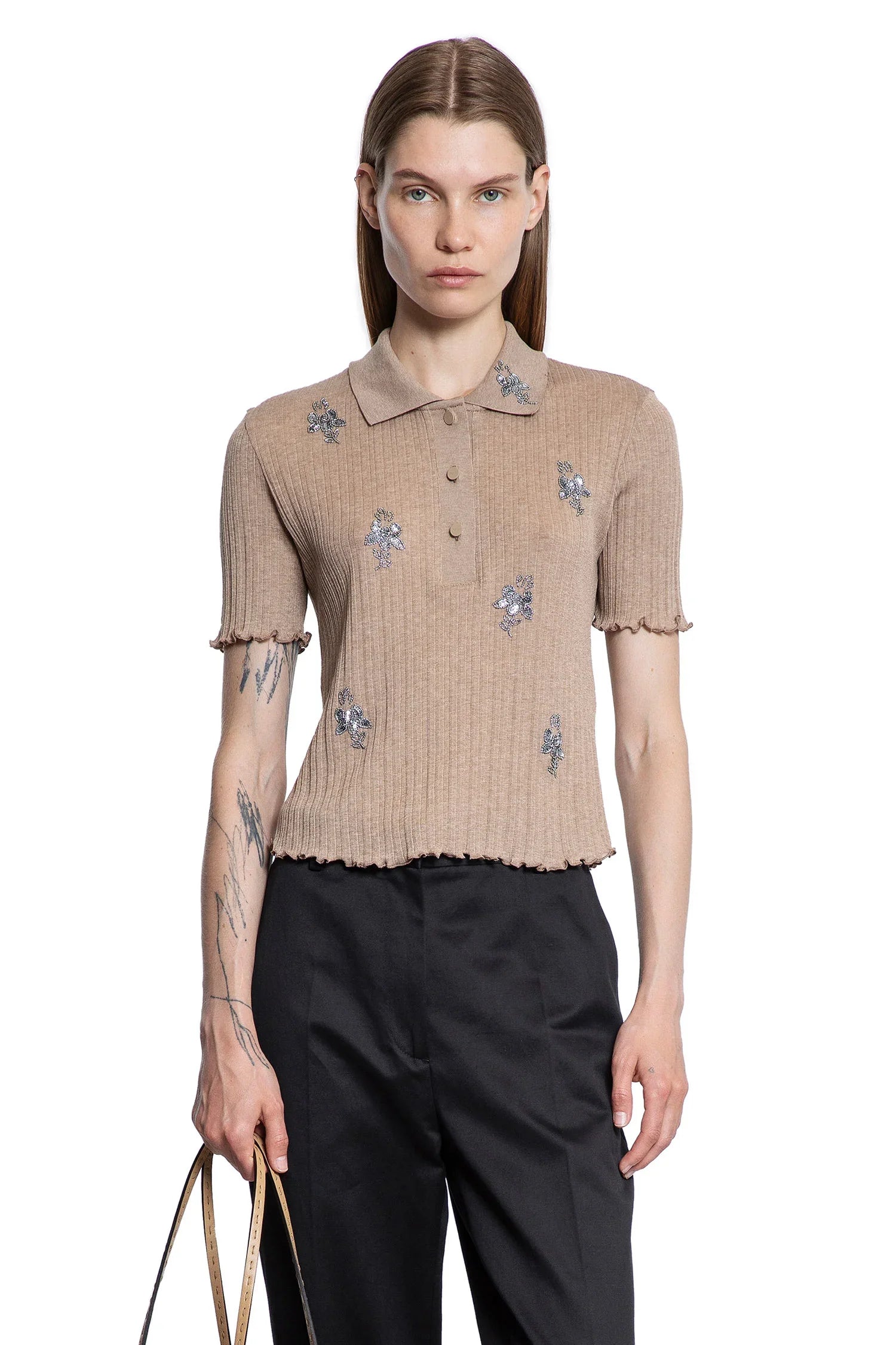 FENDI WOMAN BROWN T-SHIRTS & TANK TOPS - Antonioli.eu