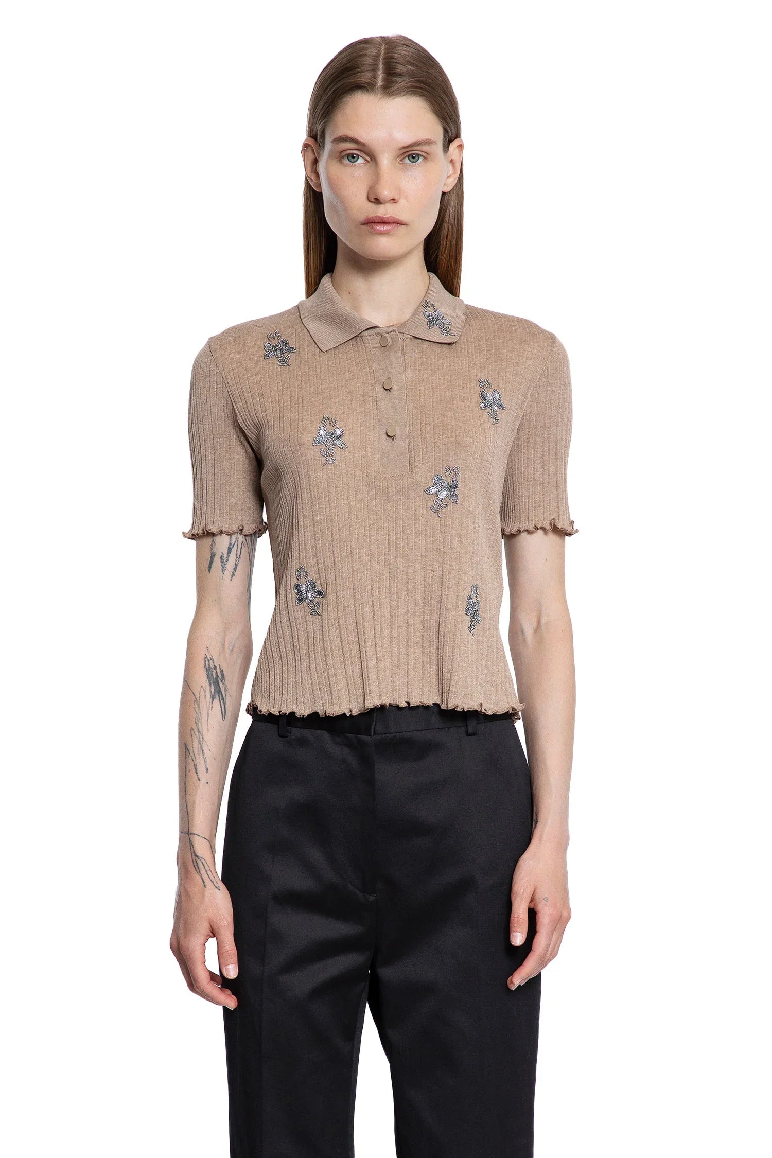 FENDI WOMAN BROWN T-SHIRTS & TANK TOPS - Antonioli.eu