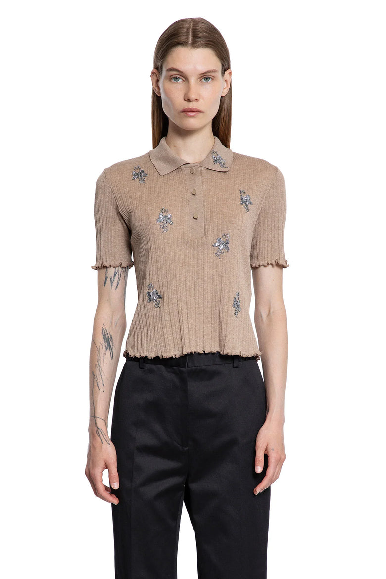 FENDI WOMAN BROWN T-SHIRTS & TANK TOPS - Antonioli.eu