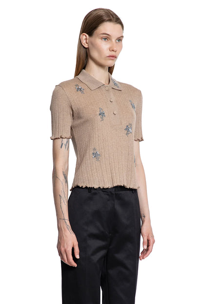 FENDI WOMAN BROWN T-SHIRTS & TANK TOPS - Antonioli.eu