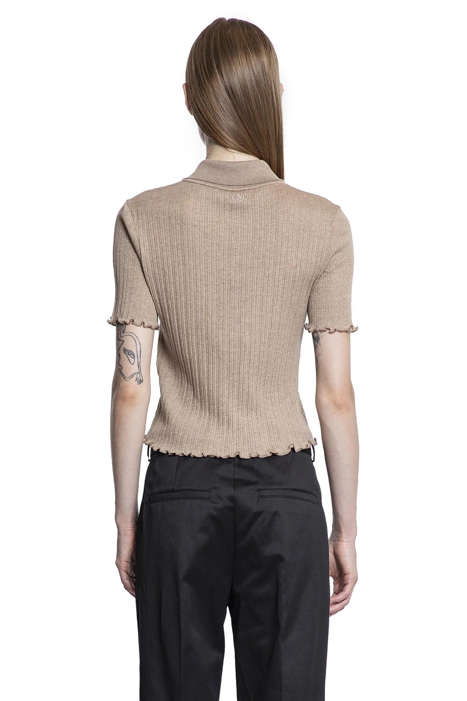 FENDI WOMAN BROWN T-SHIRTS & TANK TOPS - Antonioli.eu
