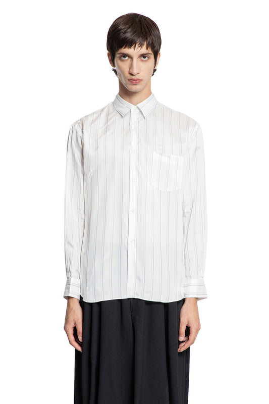 Pinstriped Cupro Satin Pocket Shirt - Antonioli.eu