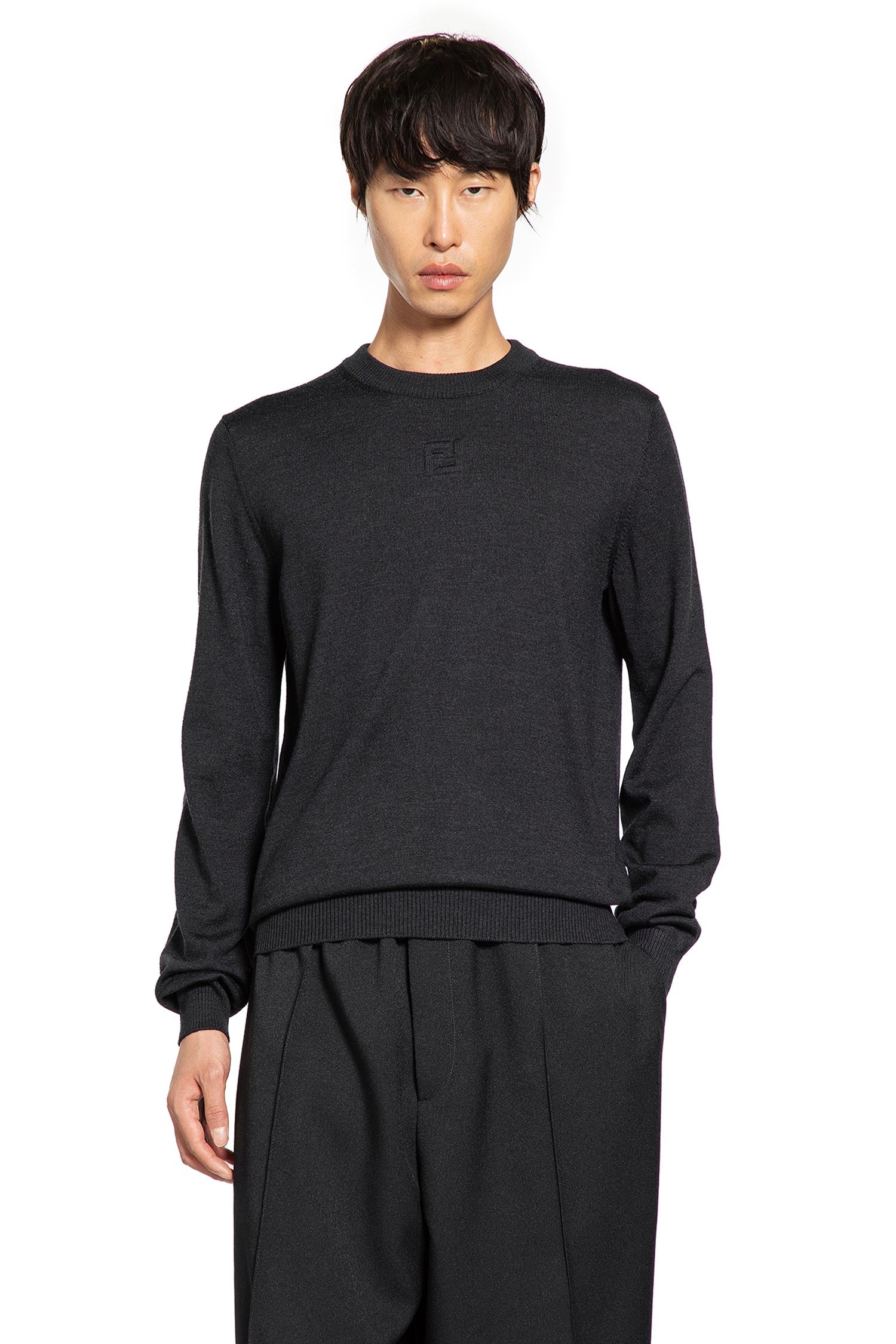 Crewneck Knitwear In Fleece Wool - Antonioli.eu