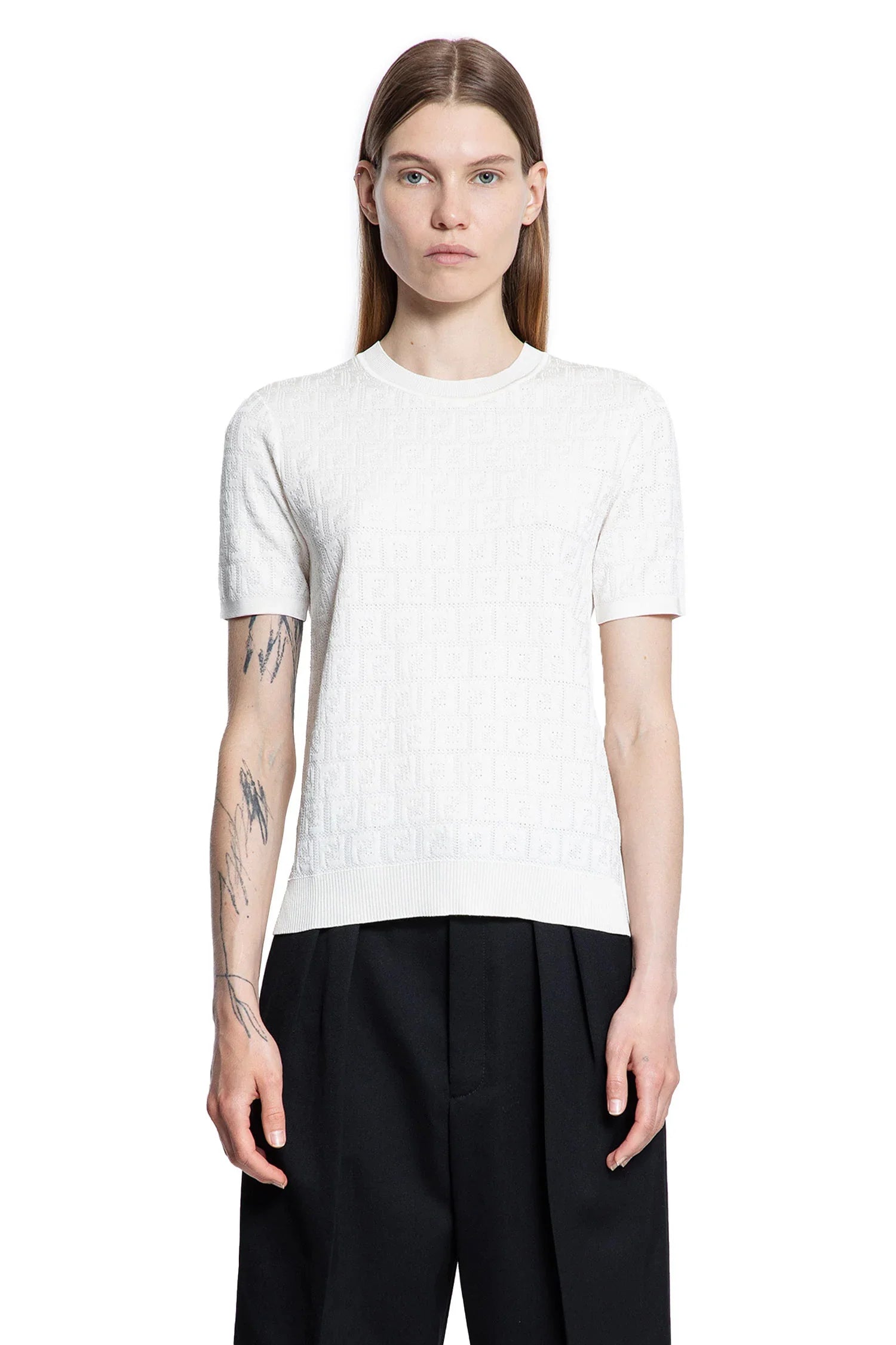 FF Viscose Cotton Knit Top - Antonioli.eu