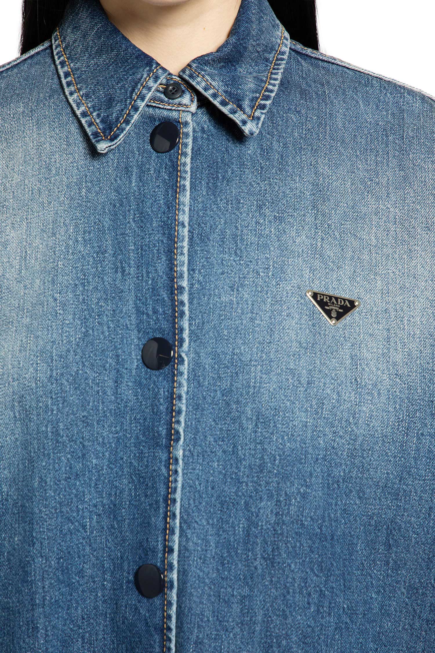 PRADA WOMAN BLUE SHIRTS - Antonioli.eu