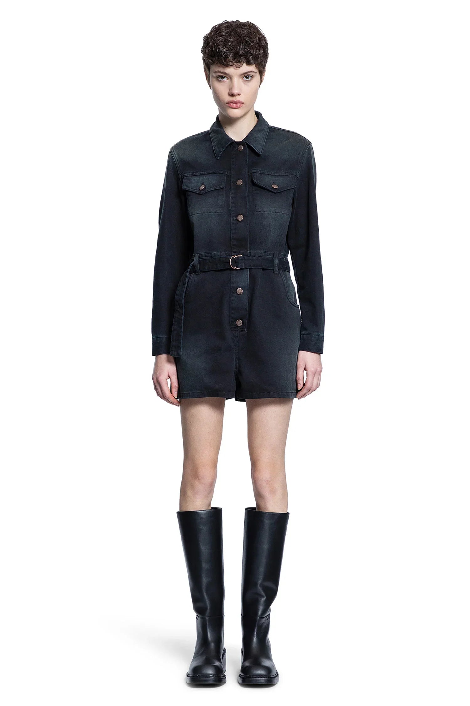 Short Denim Jumpsuit - Antonioli.eu