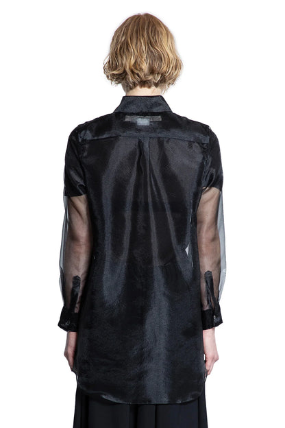 Layered Wool Mesh and Tulle Shirt - Antonioli.eu
