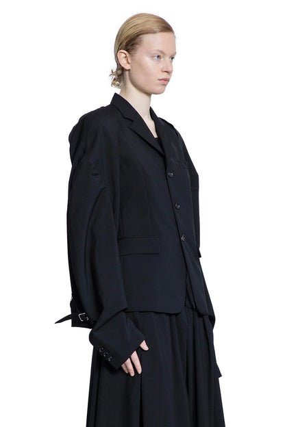 Nylon and Wool Blazer with Removable Sleeves - Antonioli.eu
