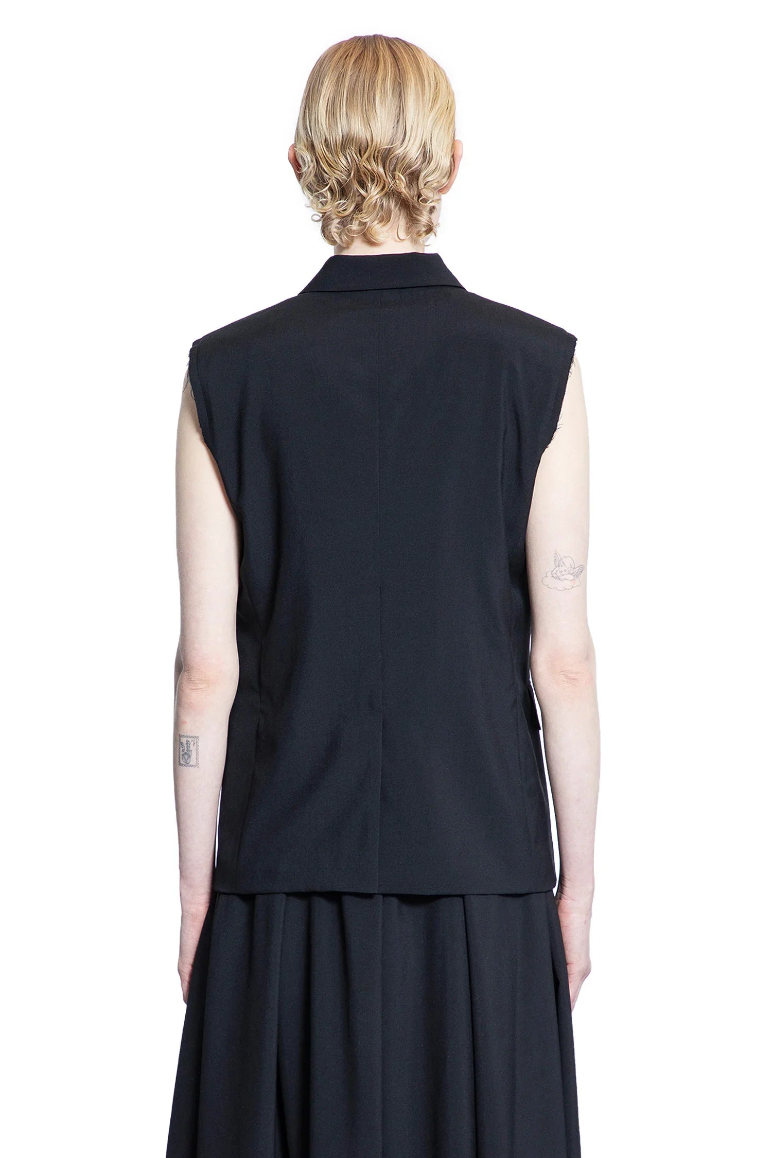Nylon and Wool Blazer with Removable Sleeves - Antonioli.eu