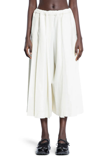 Pleated Wide Leg Cropped Pants - Antonioli.eu