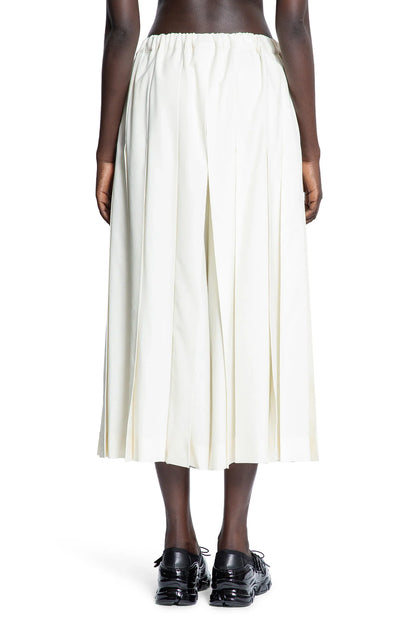 Pleated Wide Leg Cropped Pants - Antonioli.eu