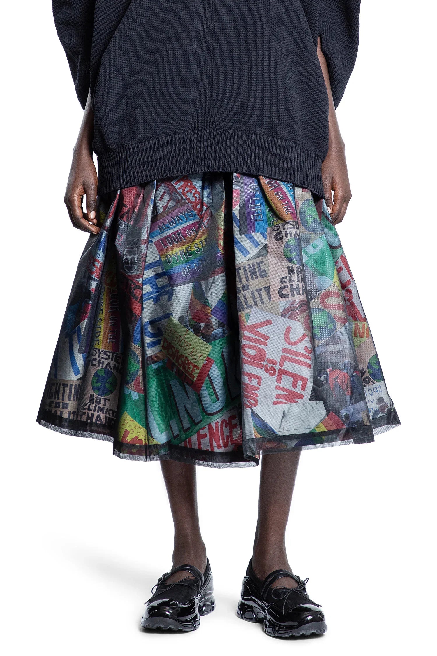 Printed Flared Midi Skirt - Antonioli.eu