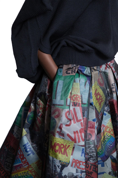 Printed Flared Midi Skirt - Antonioli.eu