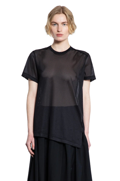 Asymmetric Nylon Mesh T-Shirt - Antonioli.eu