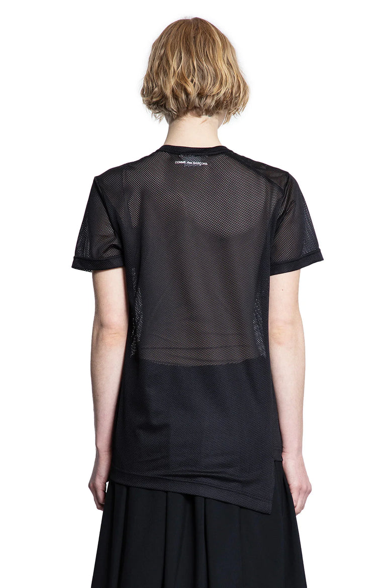 Asymmetric Nylon Mesh T-Shirt - Antonioli.eu