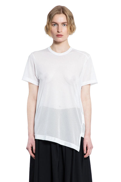 Asymmetric nylon mesh t-shirt - Antonioli.eu