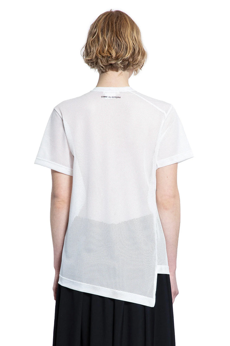 Asymmetric nylon mesh t-shirt - Antonioli.eu