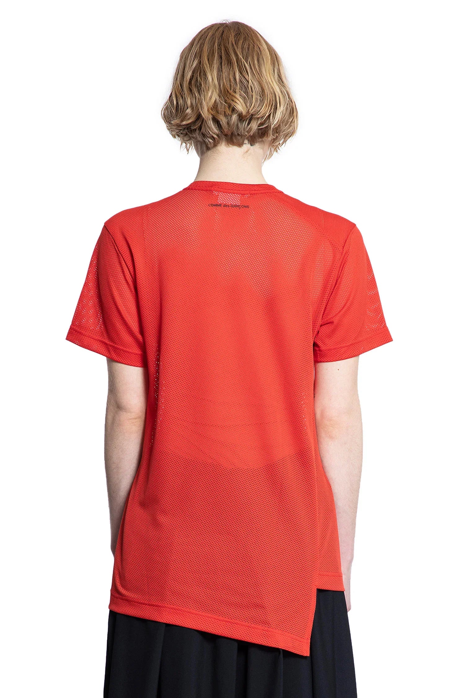 Asymmetric Nylon Mesh T-Shirt - Antonioli.eu