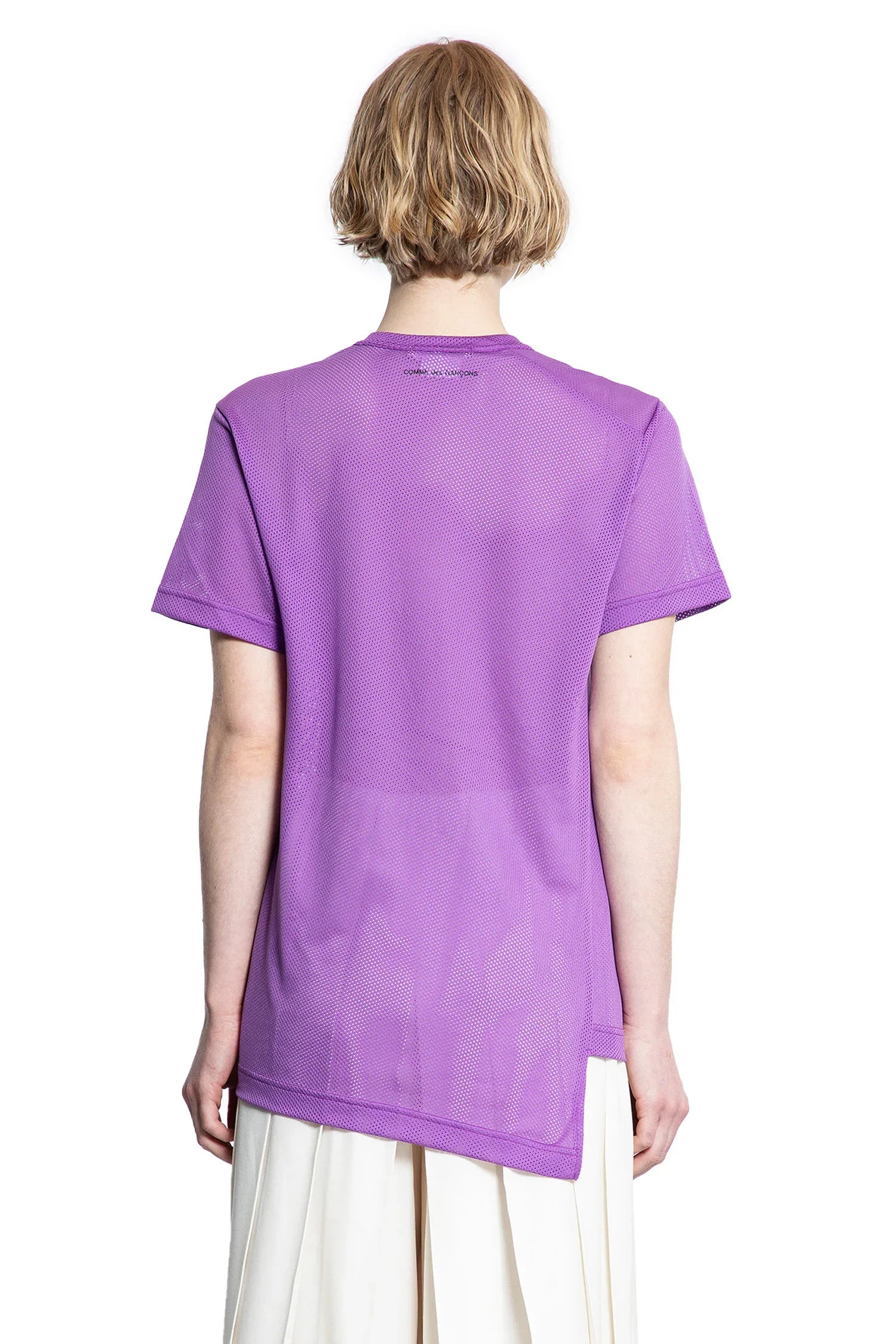 Asymmetric Nylon Mesh T-Shirt - Antonioli.eu