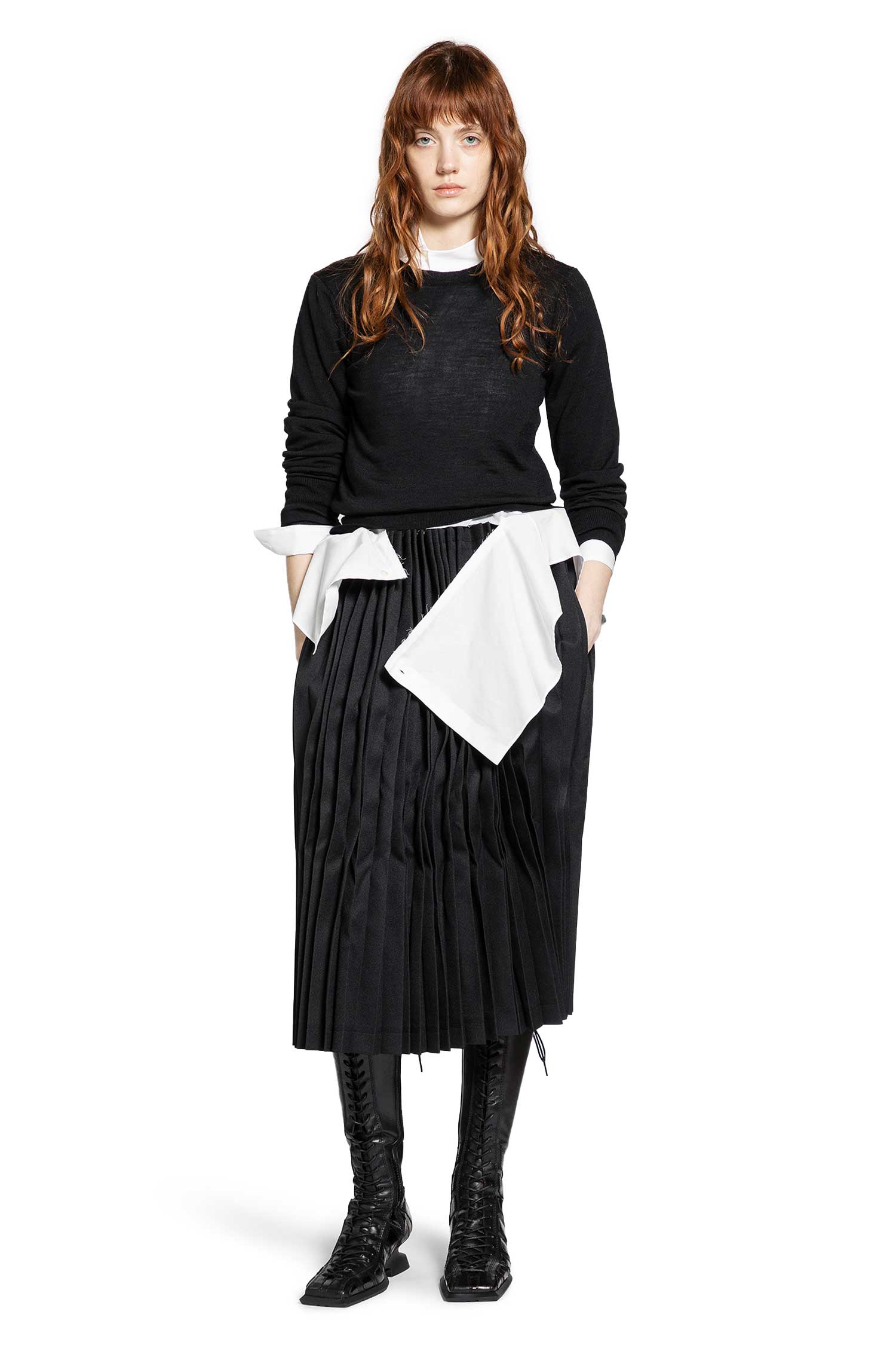 Ruffled Midi Skirt
