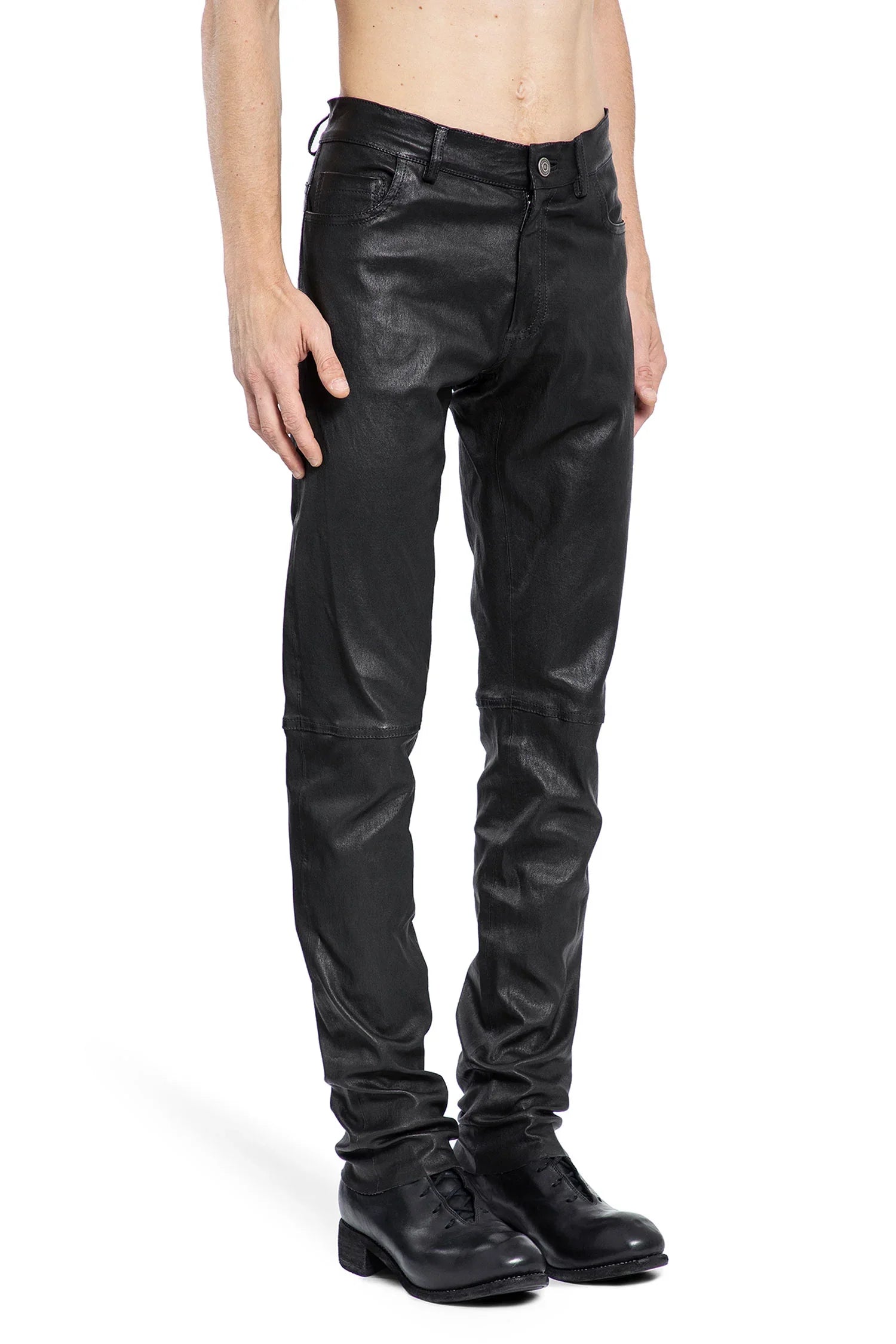 Coated Lambskin 5 Pocket Pants - Antonioli.eu