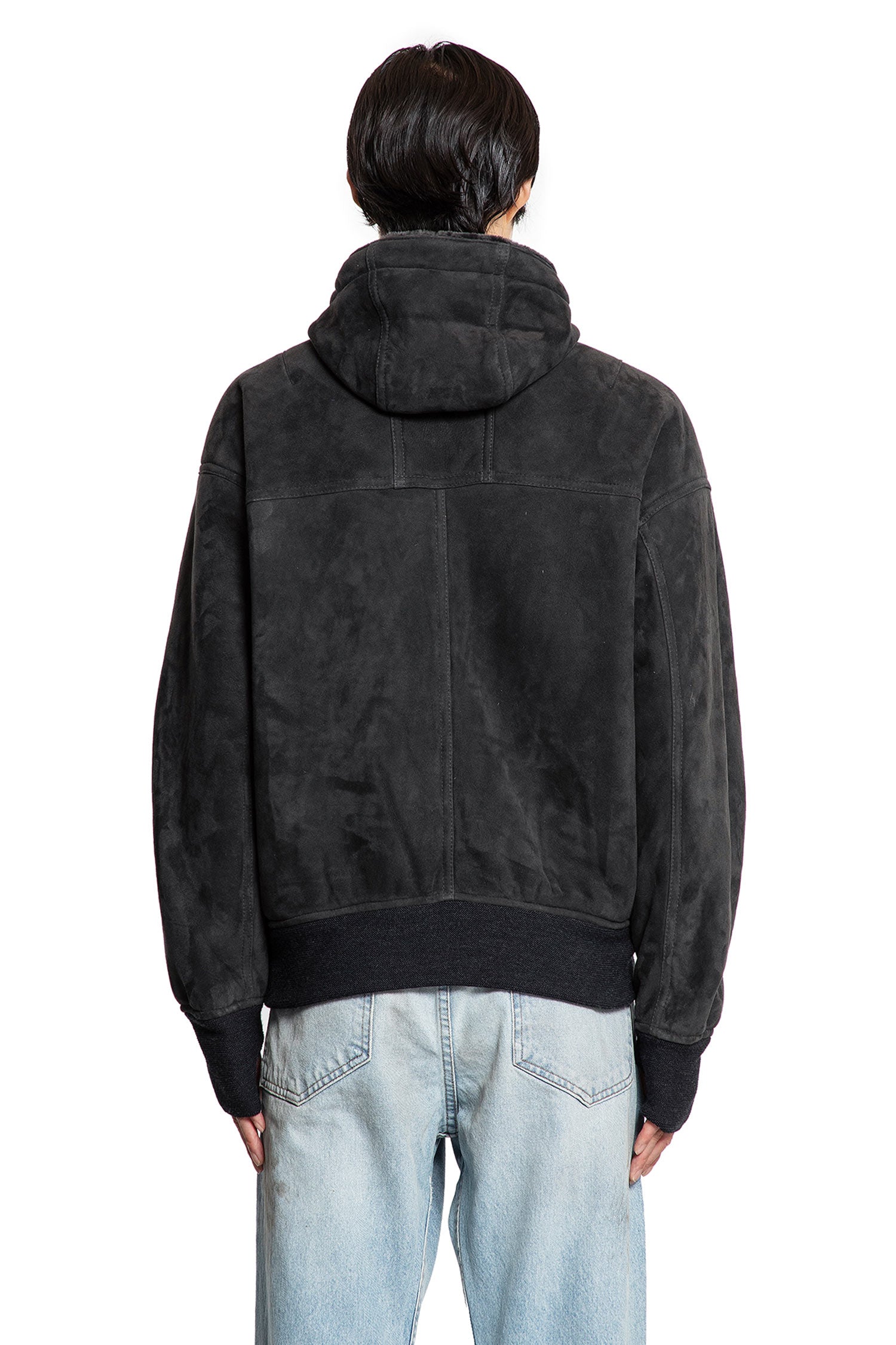 Velour Sheepskin Hooded Jacket - Antonioli.eu