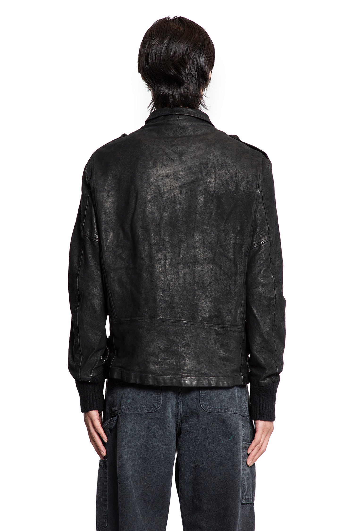 Waxed Lambskin Biker Jacket - Antonioli.eu