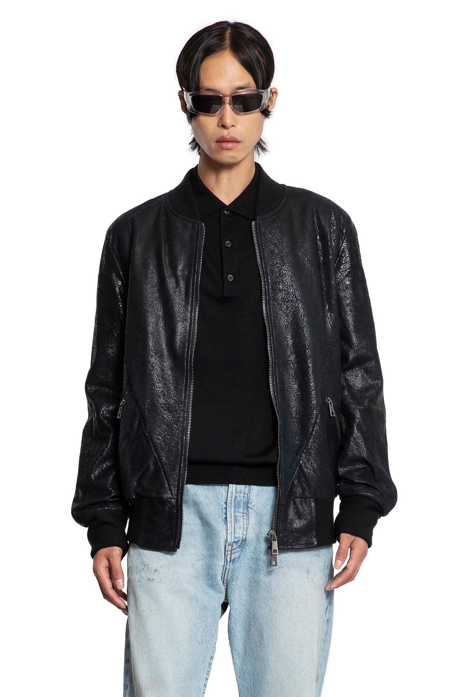 Waxed Lambskin Bomber - Antonioli.eu