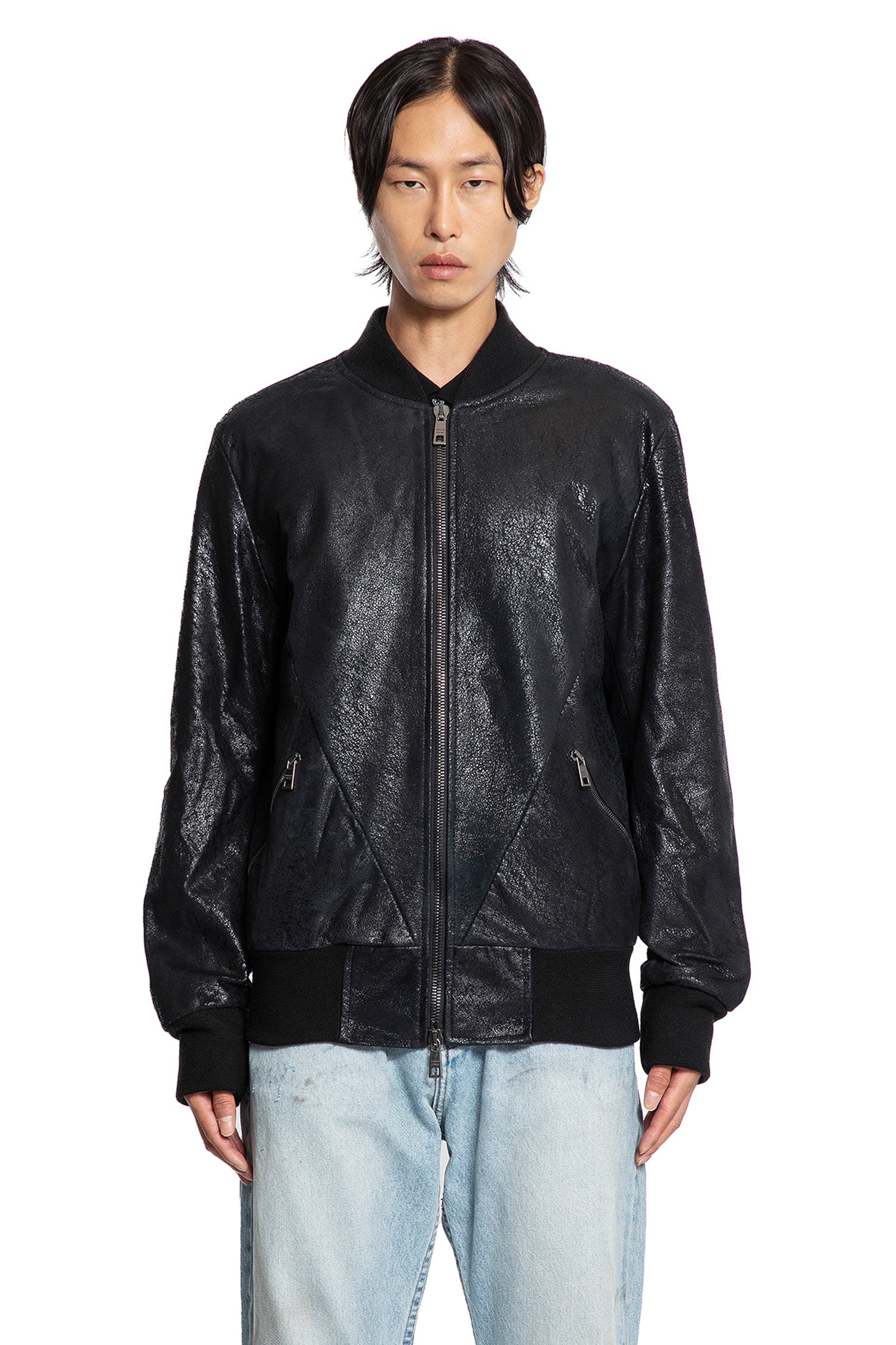 Waxed Lambskin Bomber - Antonioli.eu