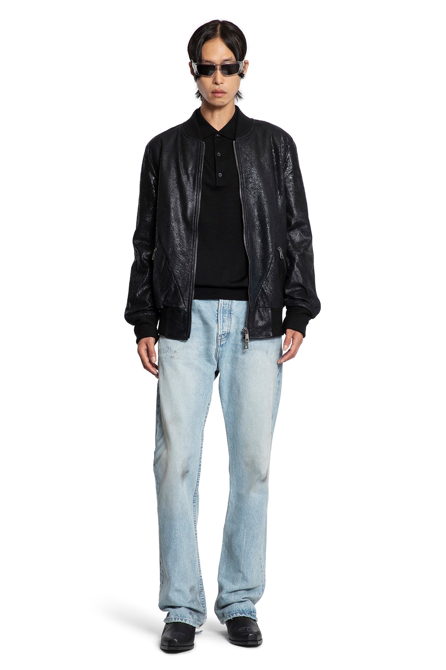 Waxed Lambskin Bomber - Antonioli.eu