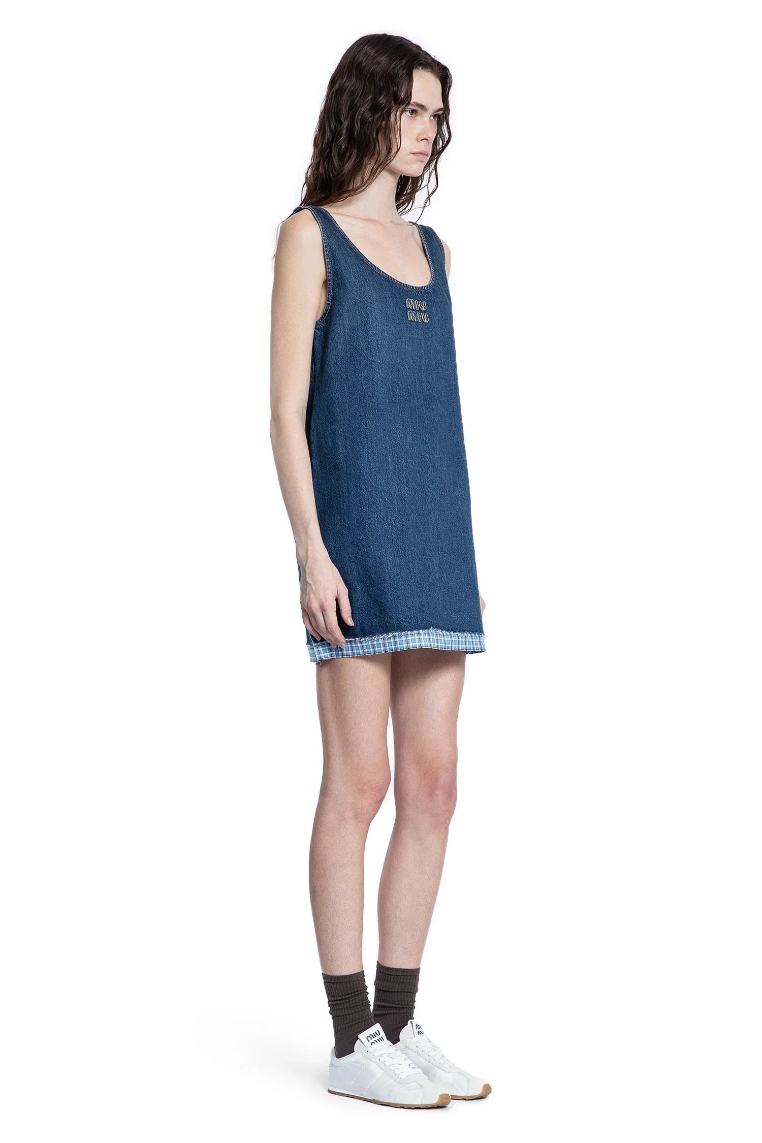 MIU MIU WOMAN BLUE DRESSES - Antonioli.eu
