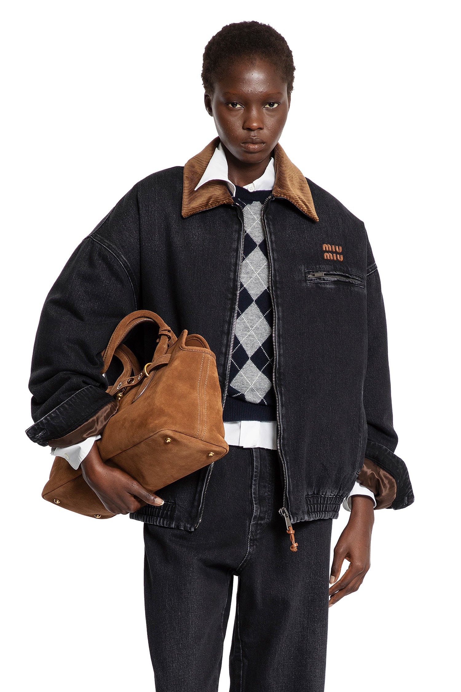 Denim and Corduroy Blouson Jacket - Antonioli.eu