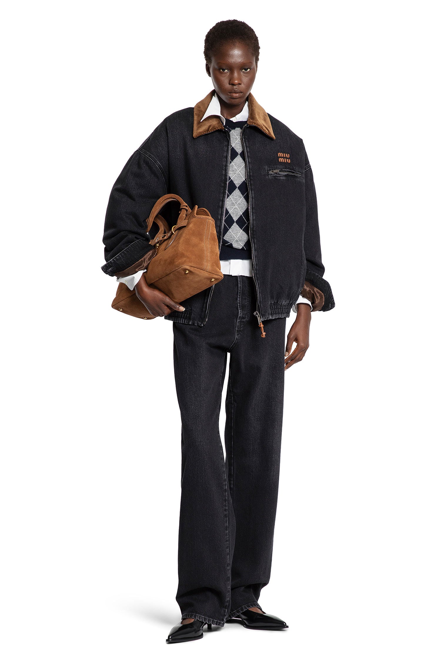 Denim and Corduroy Blouson Jacket - Antonioli.eu