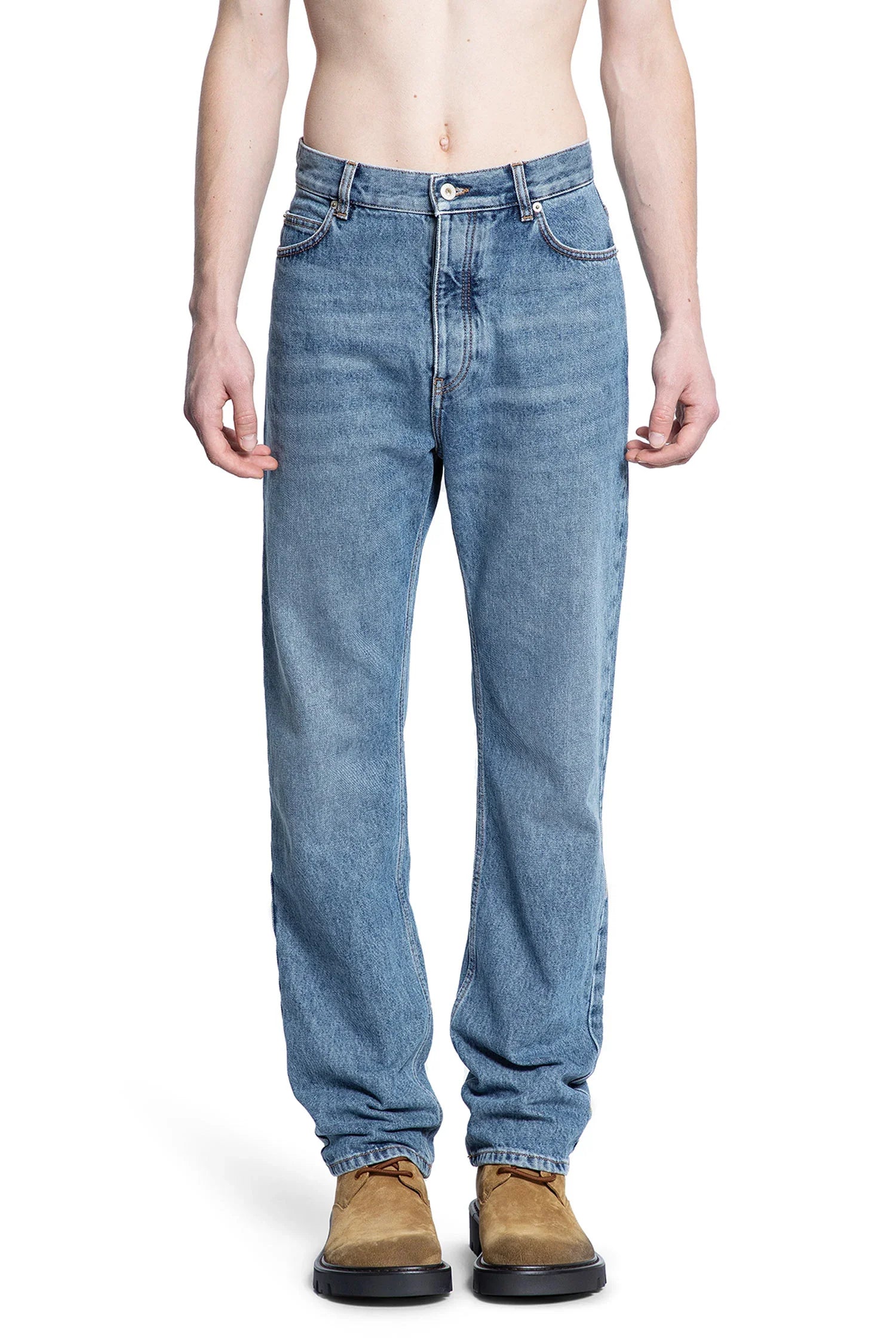 Straight leg jeans in denim - Antonioli.eu