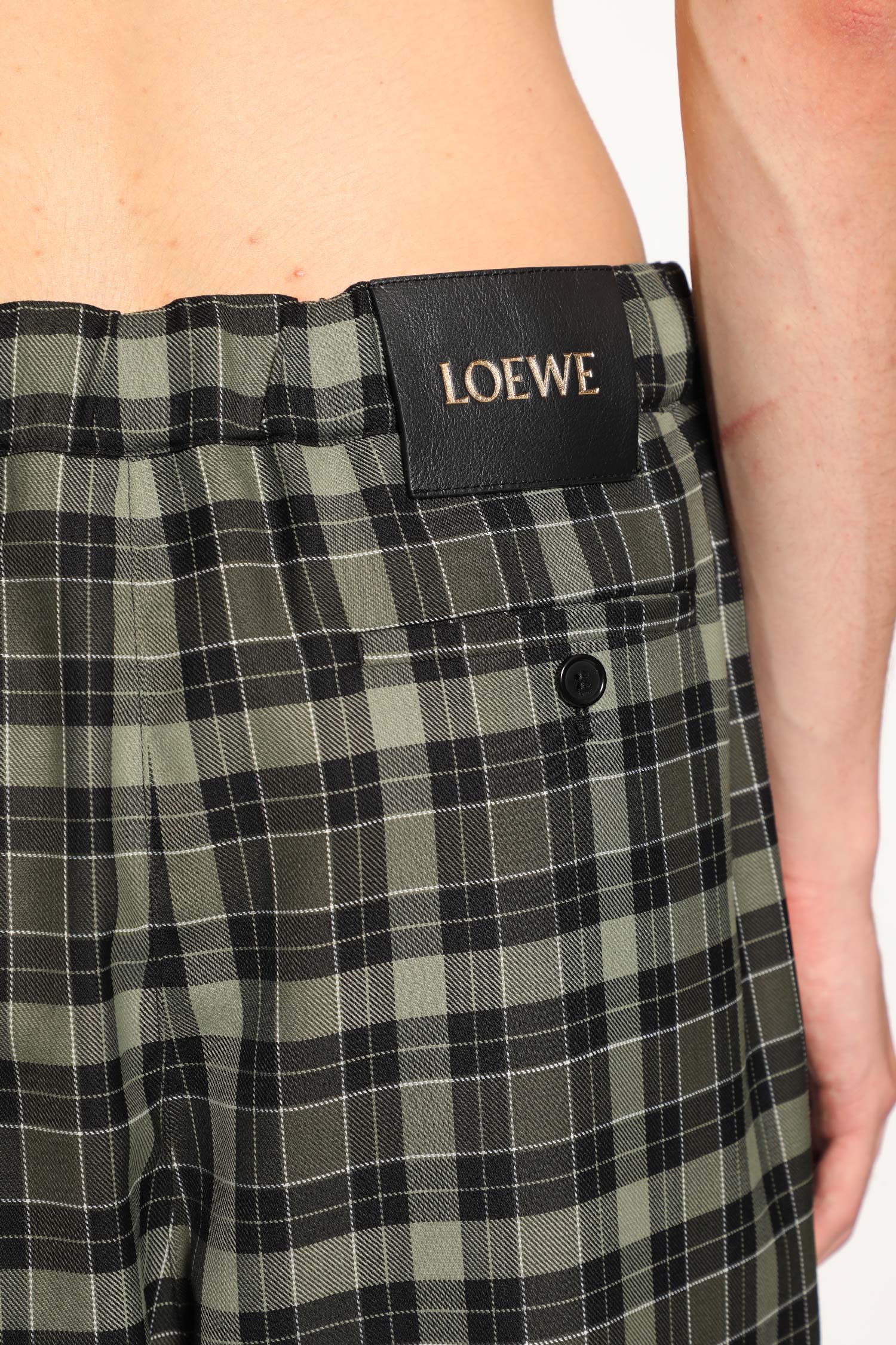 Wool Blend Straight Leg Pants
