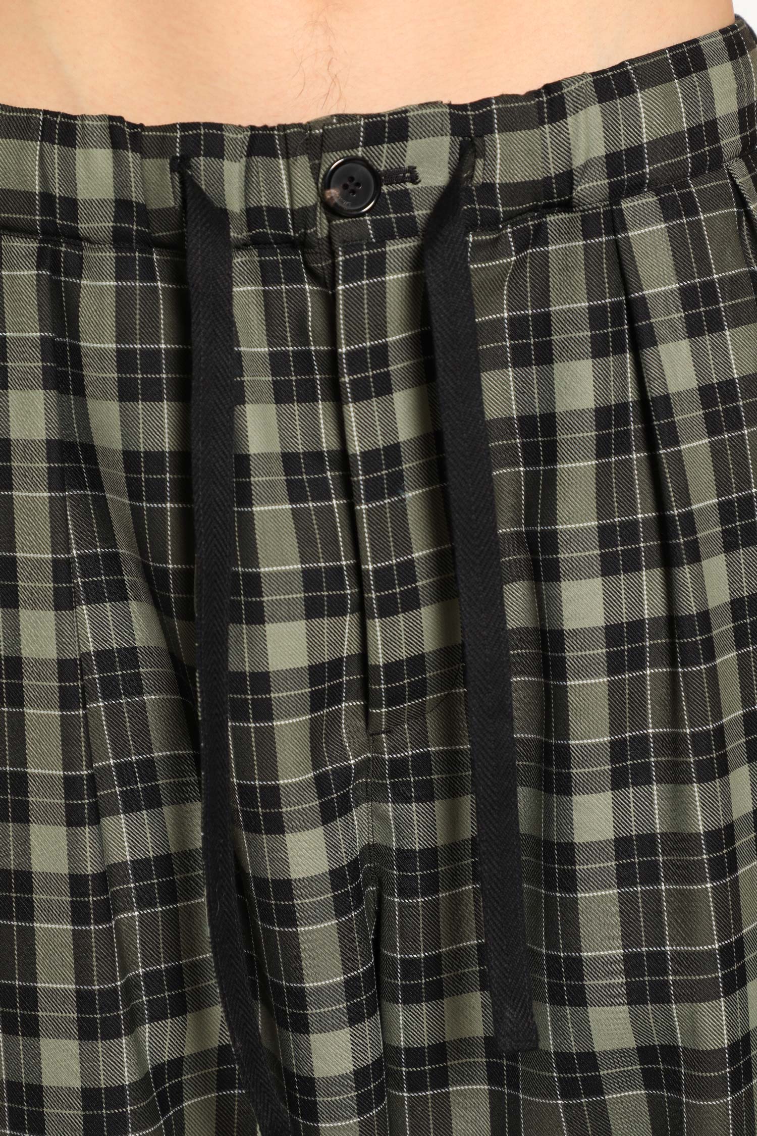 Wool Blend Straight Leg Pants