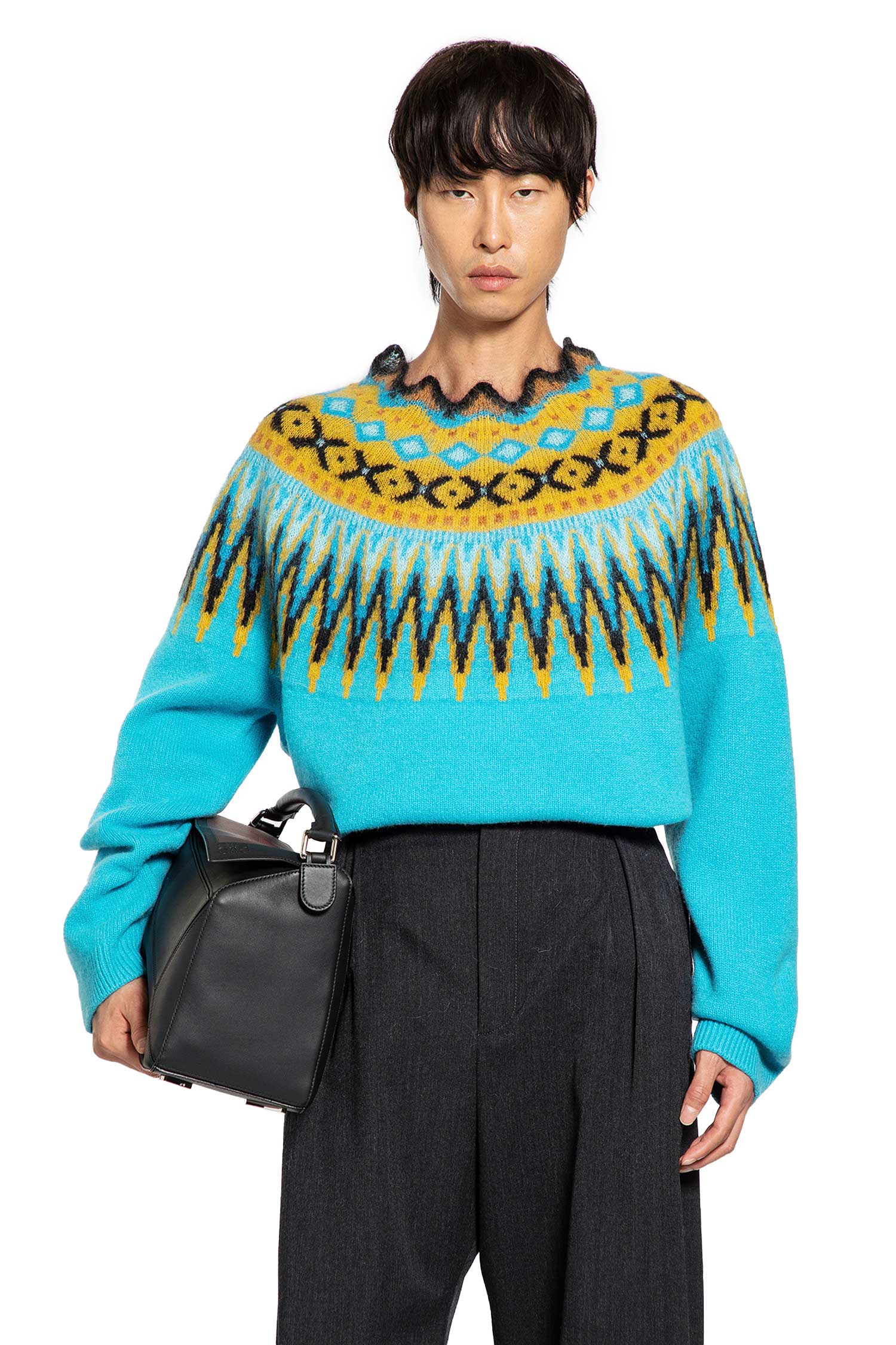 Crewneck Sweater Wool Mohair Blend - Antonioli.eu