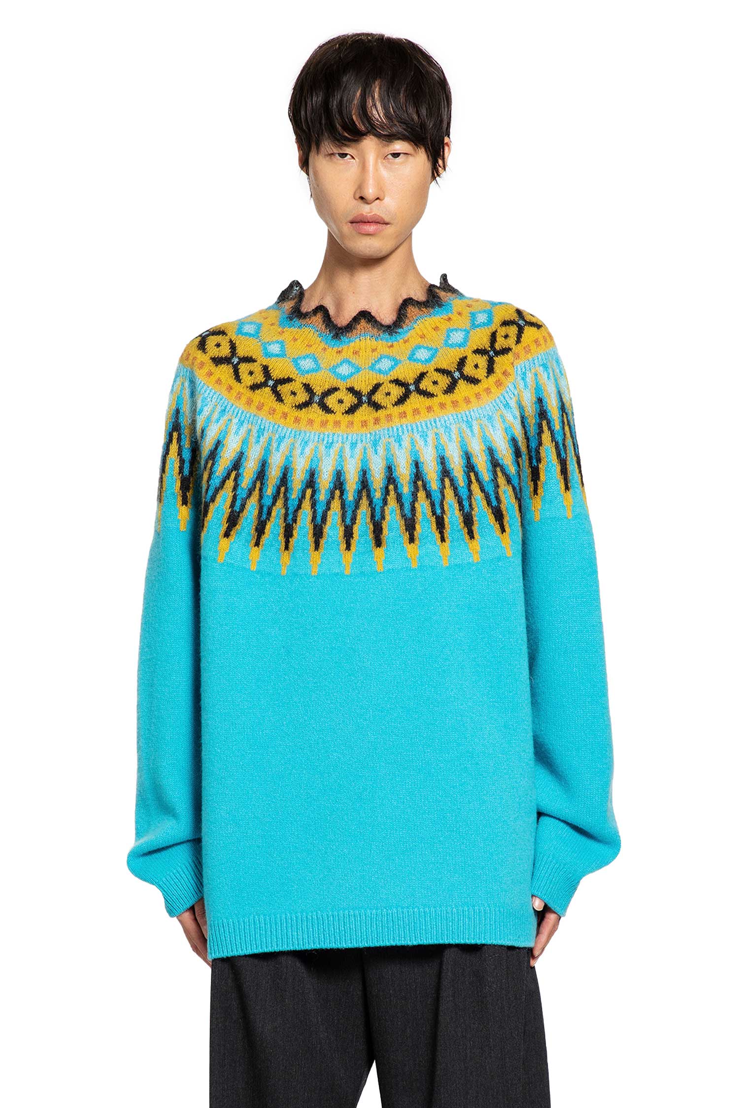 Crewneck Sweater Wool Mohair Blend - Antonioli.eu