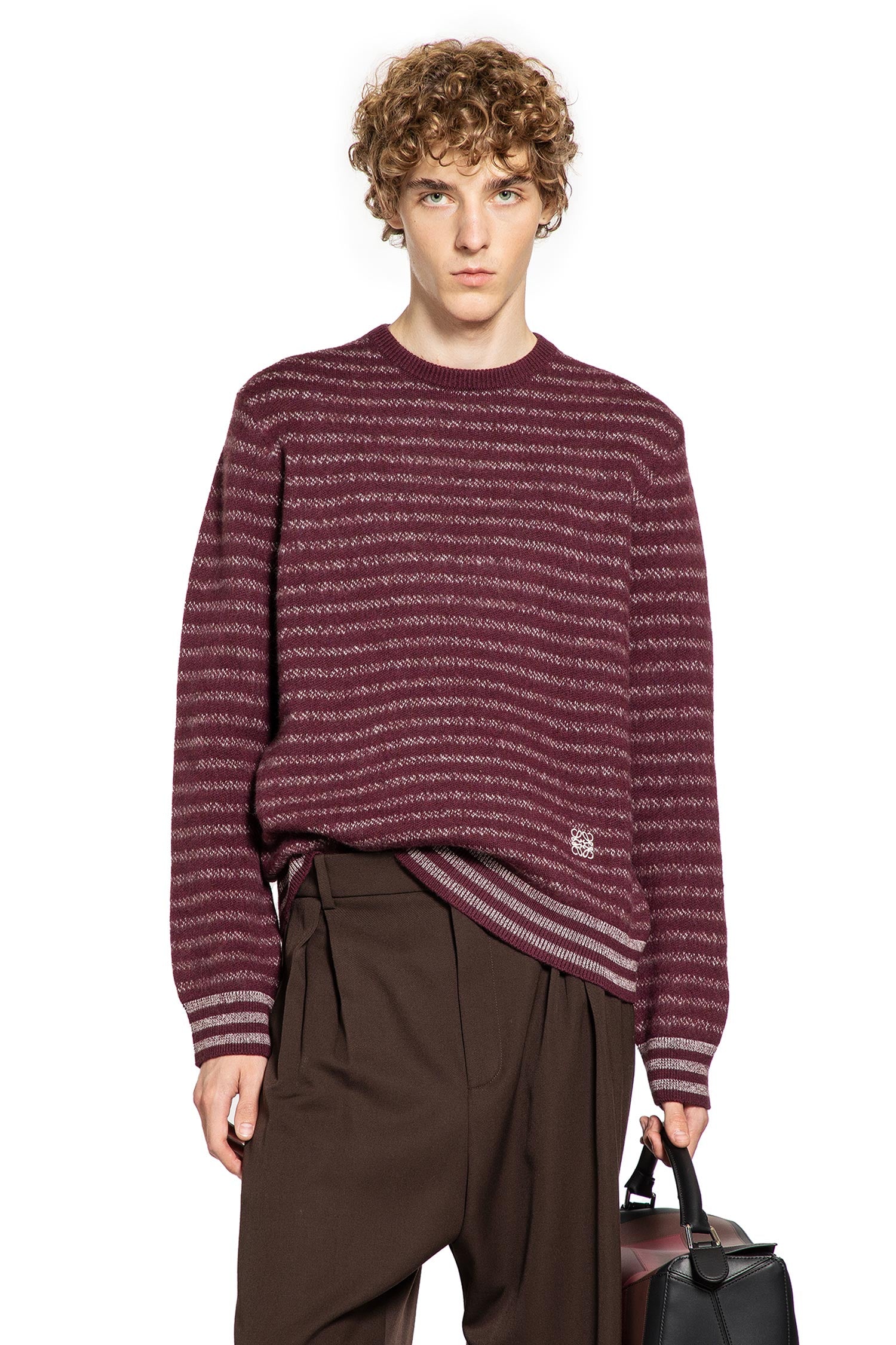 Wool Striped Crewneck Knitwear - Antonioli.eu
