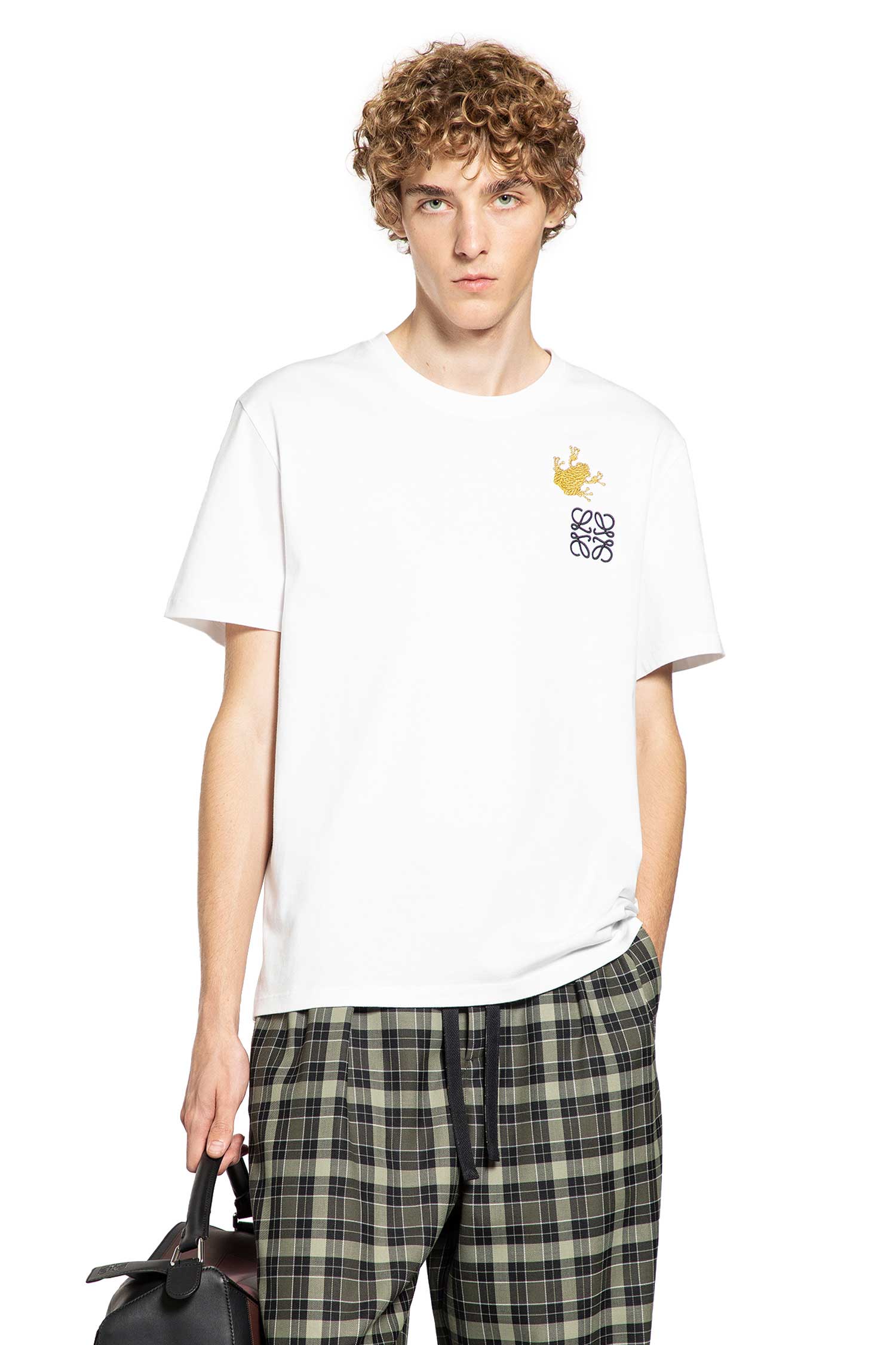 Cotton Embroidery Relaxed Tee - Antonioli.eu