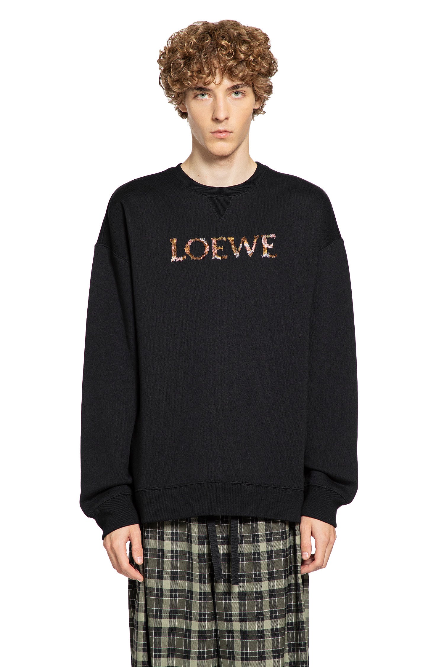 LOEWE MAN BLACK SWEATSHIRTS