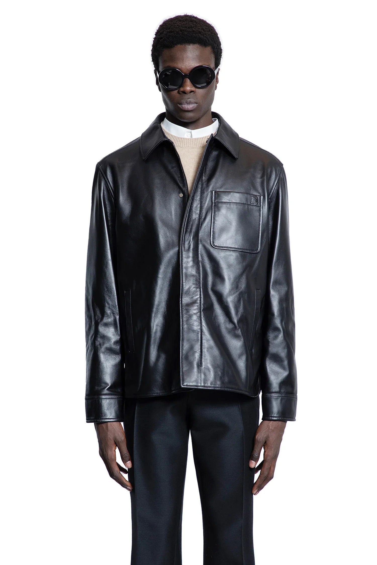 Overshirt in nappa lambskin - Antonioli.eu