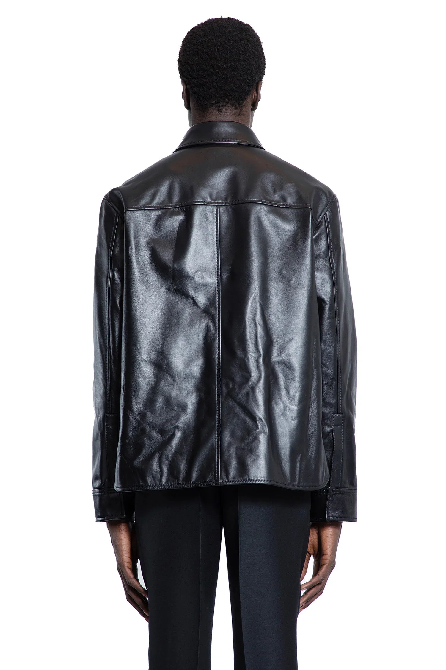 Overshirt in nappa lambskin - Antonioli.eu