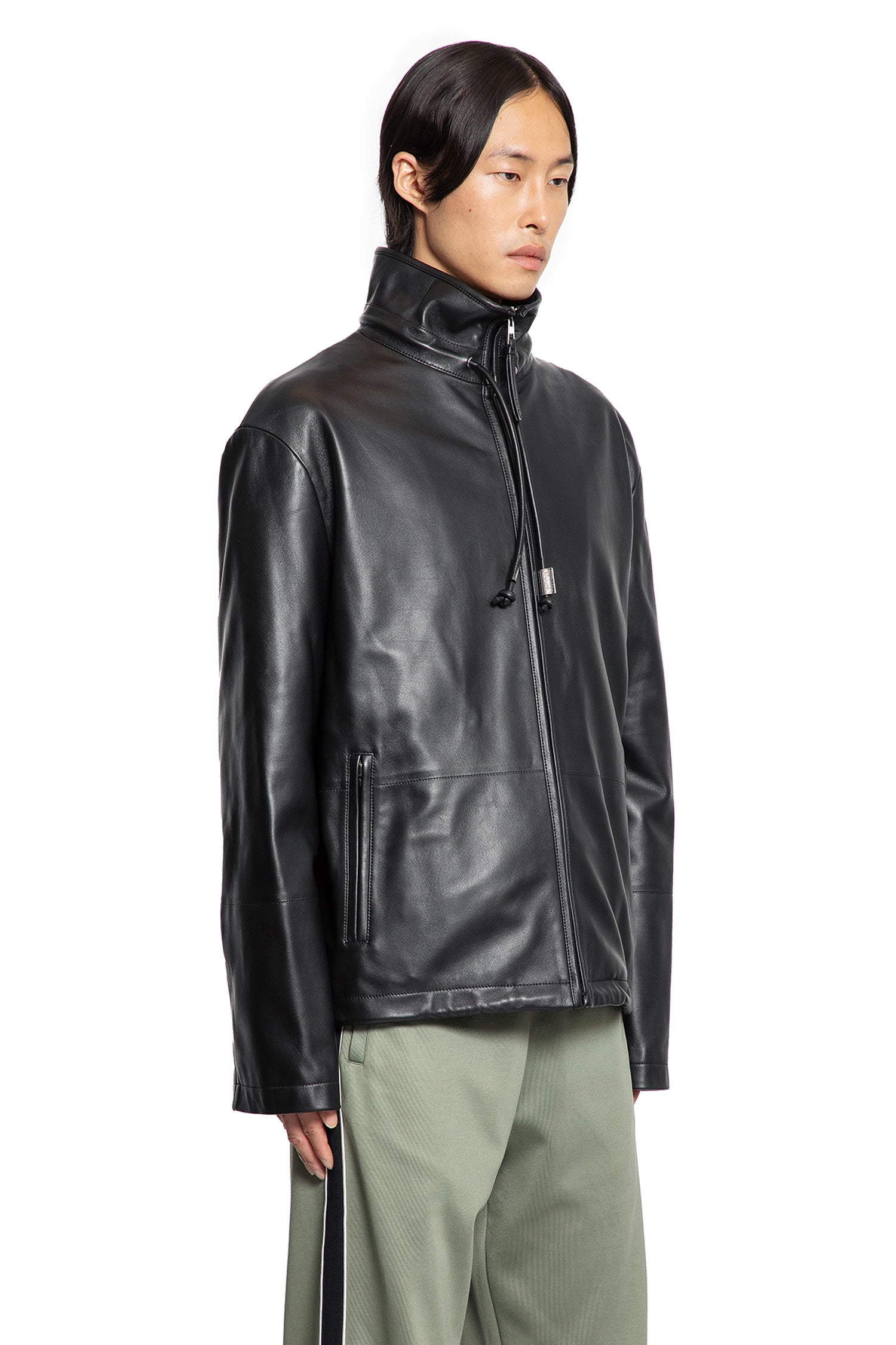 Zip-Up Jacket in Nappa Lambskin - Antonioli.eu