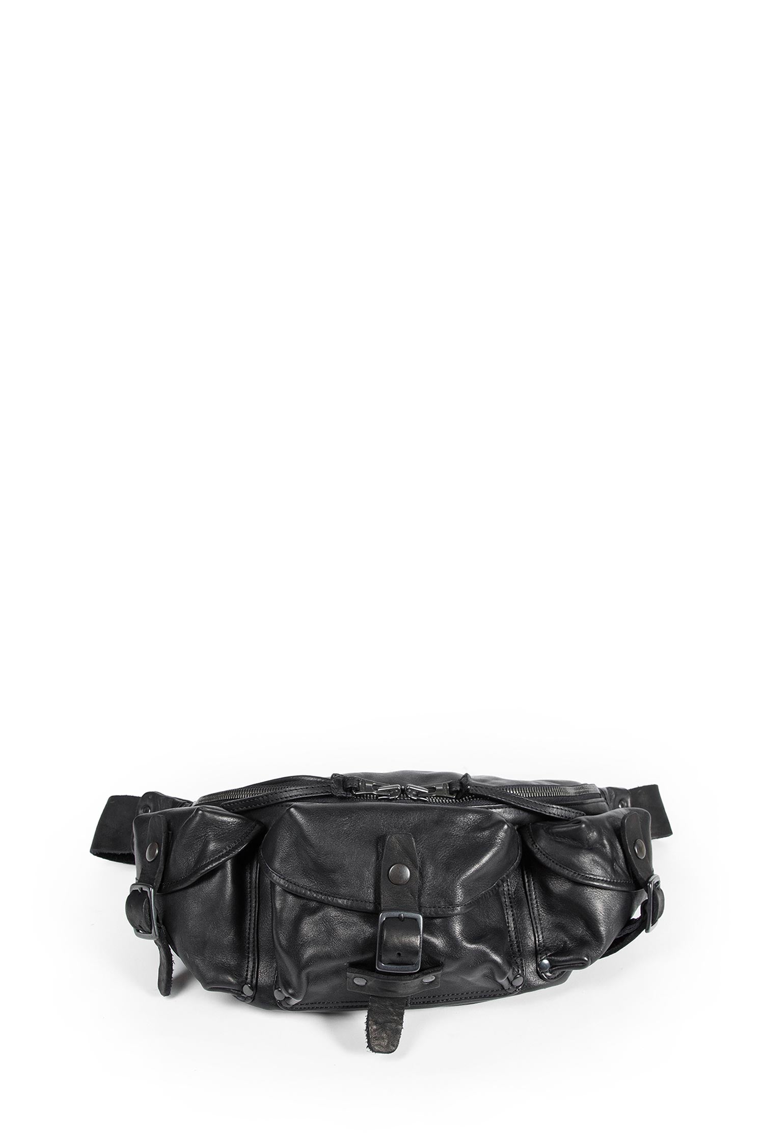 YOHJI YAMAMOTO MAN BLACK FANNY PACKS