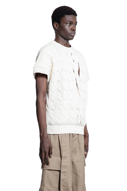 Cut-Out Cable Knit Gilet - Antonioli.eu