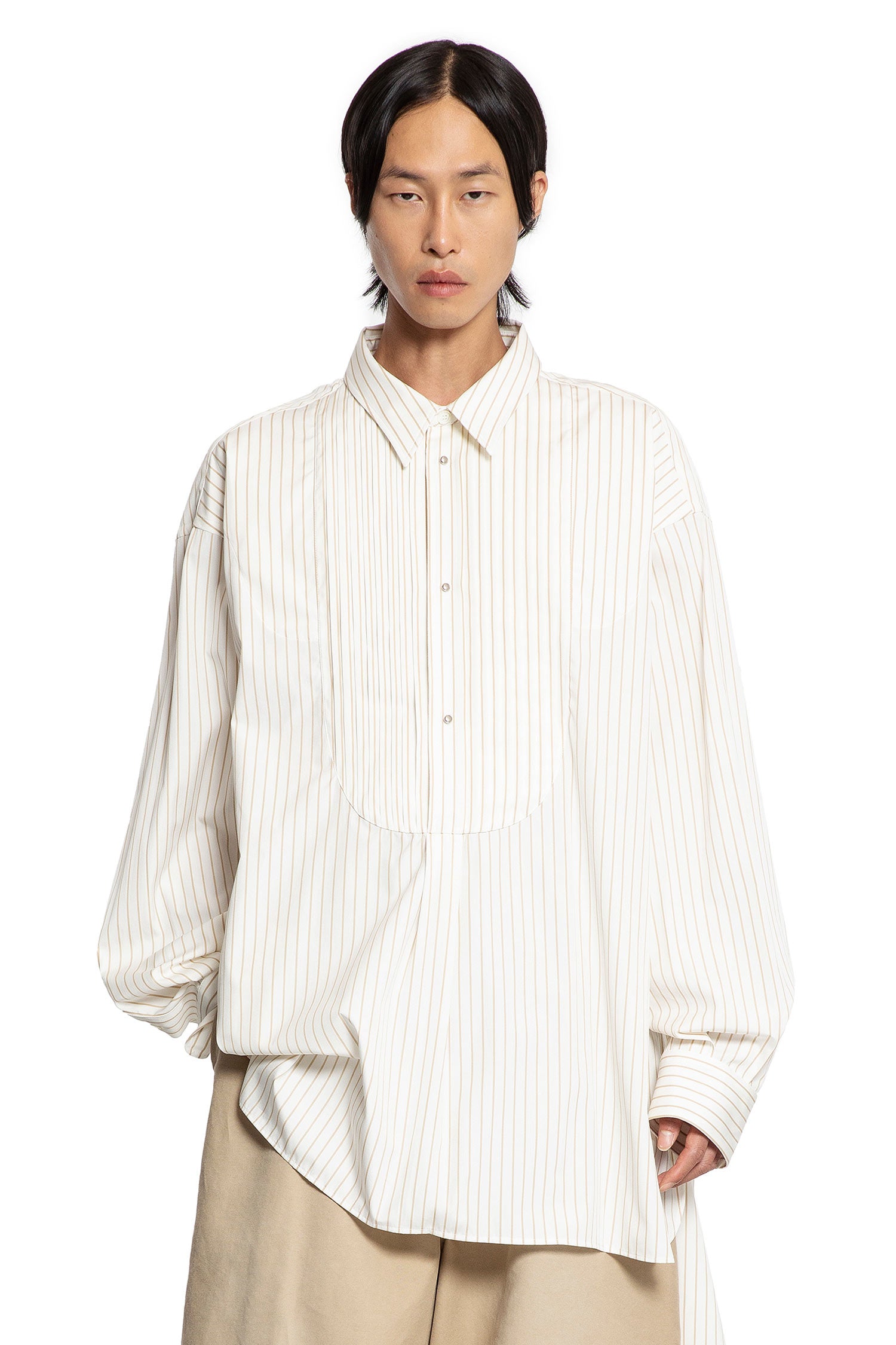 Pinstriped Shirt with Bib - Antonioli.eu