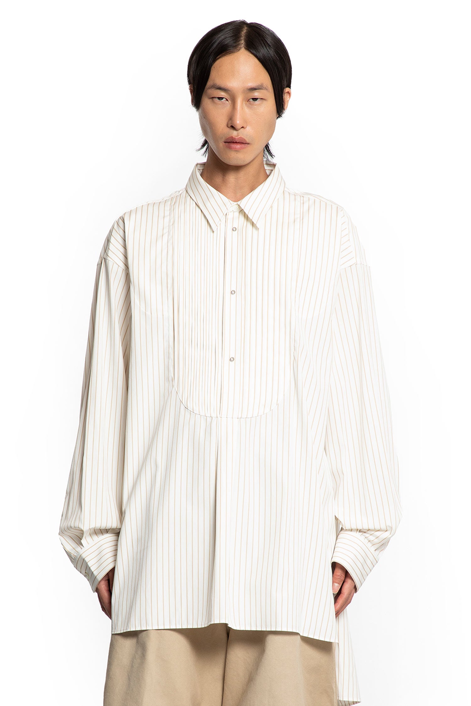 Pinstriped Shirt with Bib - Antonioli.eu