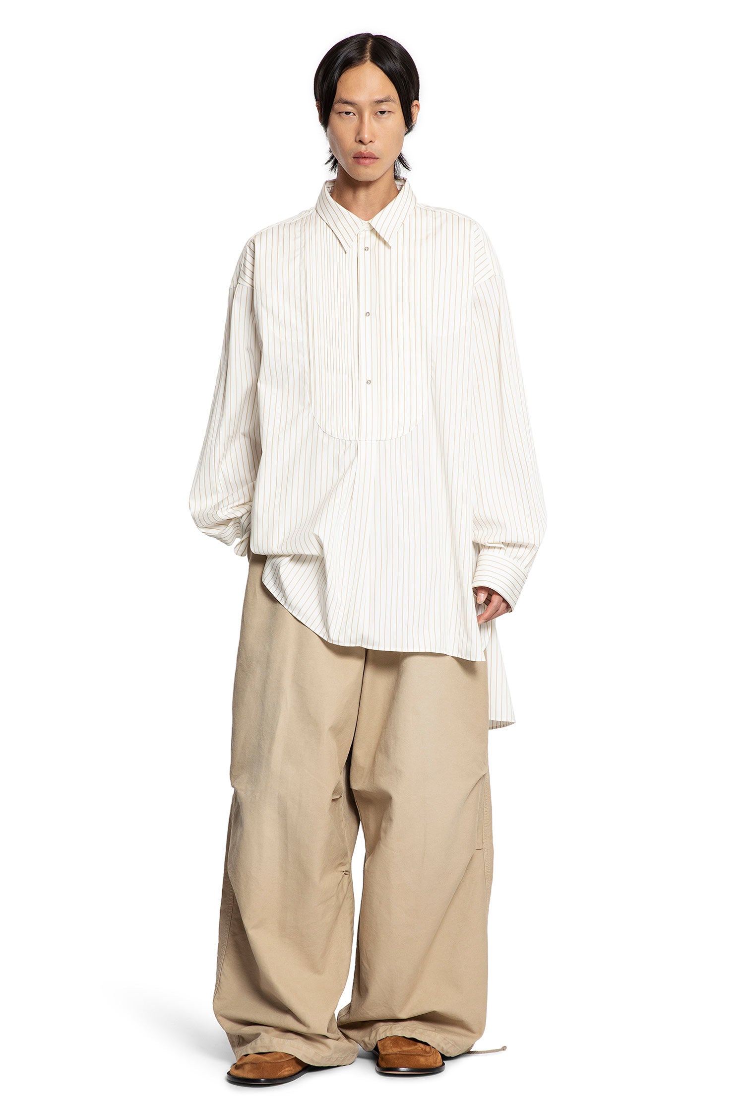 Pinstriped Shirt with Bib - Antonioli.eu