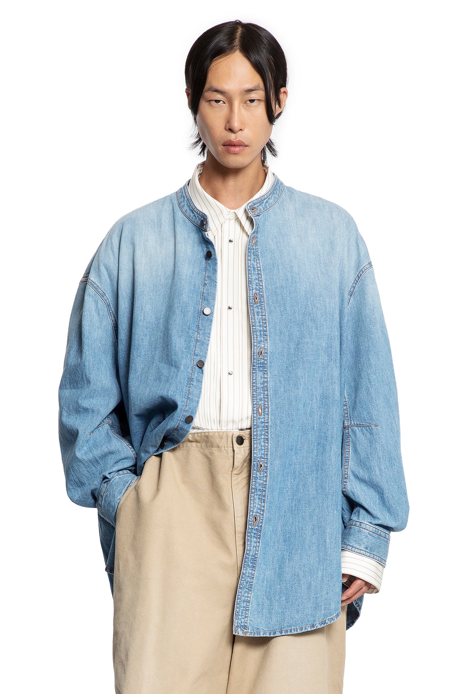 Oversized Denim Shirt - Antonioli.eu